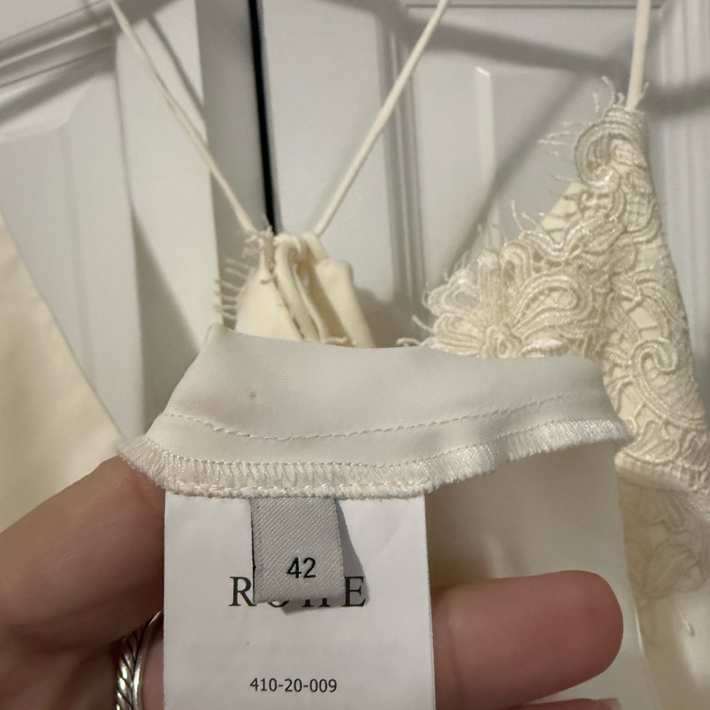 NWT RÓHE Satin Lace-Trim Cami Top (Size 42/US L) - Picture 8 of 8